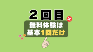 無料トライアルは1度だけ