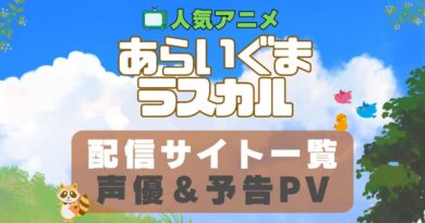 あらいぐまラスカル　ペット　動物　アニメ　1期　動画配信サービス　一覧　オススメ　コスパ　最強　人気　サイト　サブスク　無料　ユーネクスト　DMM TV u-next unext hulu フールー　アマプラ　ネトフリ　dアニメ