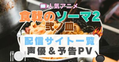 食戟のソーマ　弐ノ皿　2期　アニメ　1期　動画配信サービス　一覧　オススメ　コスパ　最強　人気　サイト　サブスク　無料　ユーネクスト　DMM TV u-next unext hulu フールー　アマプラ　ネトフリ　dアニメ